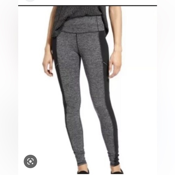 Athleta Metro Drifter High Rise Leggings Pockets Herringbone #U8 - Picture 2 of 5